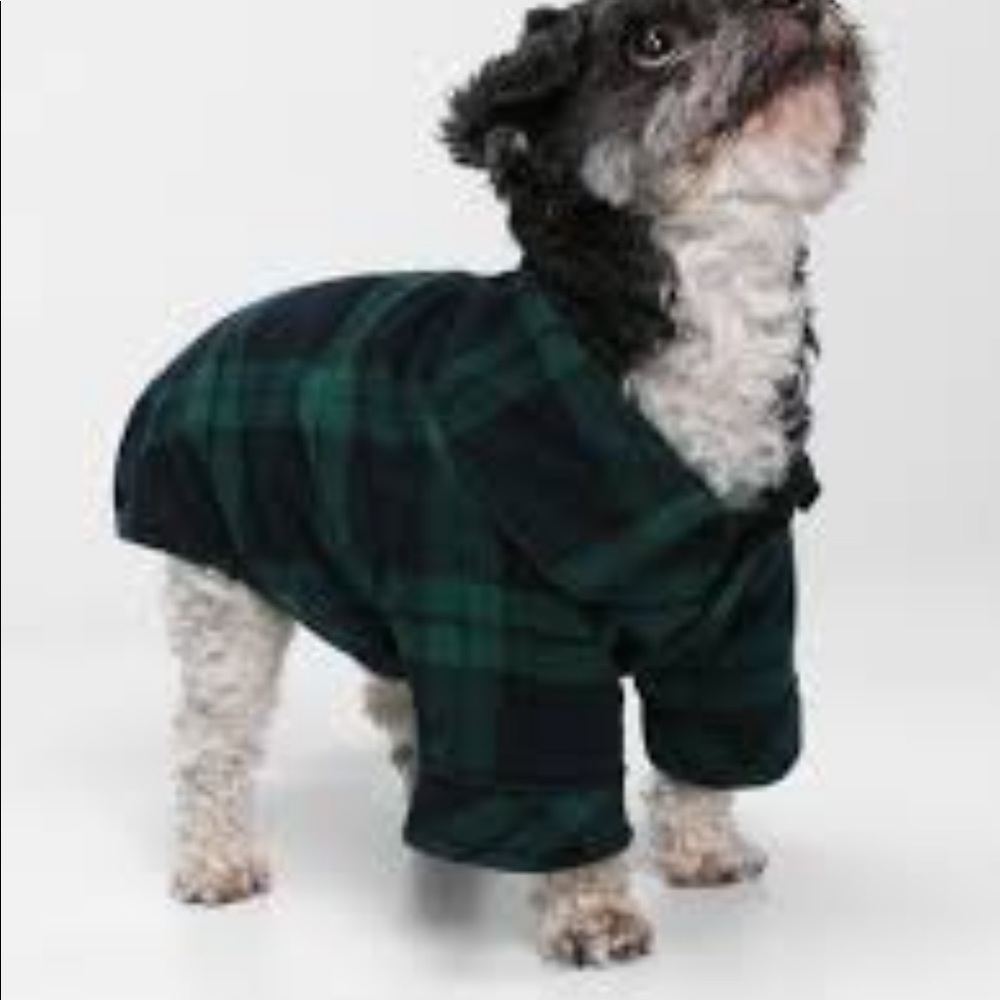 Green plaid small dog PJs